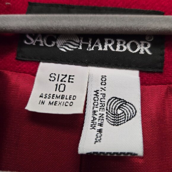 Vintage Womens Red Wool Blazer Size 10 The Weekend Holiday Christmas - Picture 4 of 9